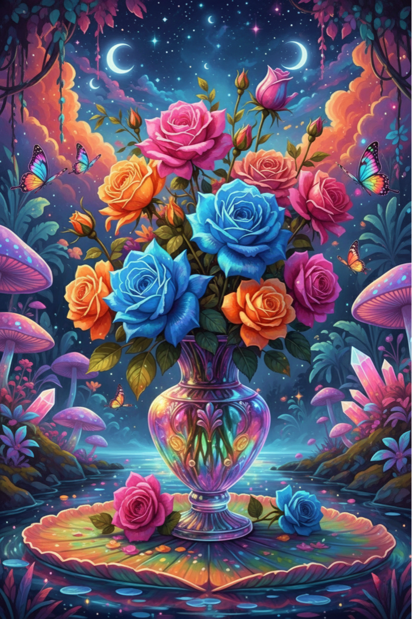 Celestial Garden (100 Color Diamond Painting)