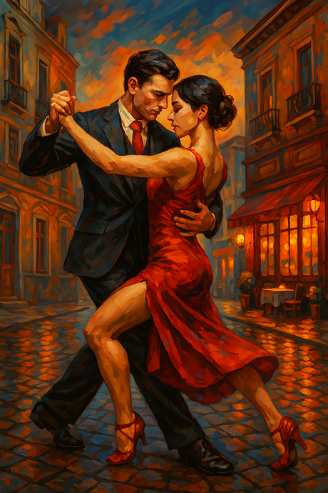 A Couple Dancing Tango (Diamond Painting) Diamond Painting kit