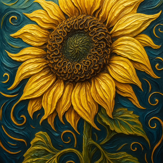 Sunburst Sunflower Swirl (Diamond Painting)