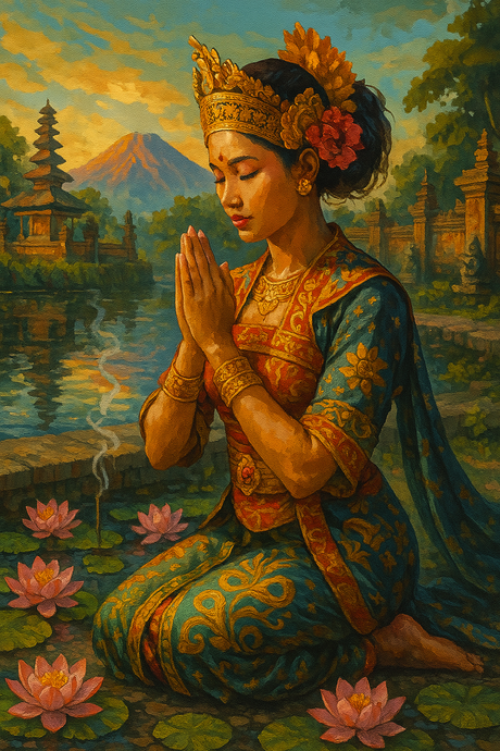Balinese Temple Whisperer (Diamond Painting) Diamond Painting kit