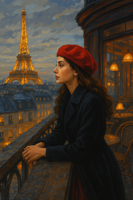 Parisian Rooftop Dreamer (Diamond Painting) Diamond Painting kit