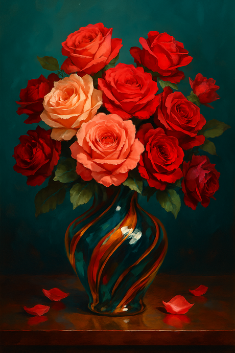 Vase of Eternal Roses (Diamond Painting) Diamond Painting kit