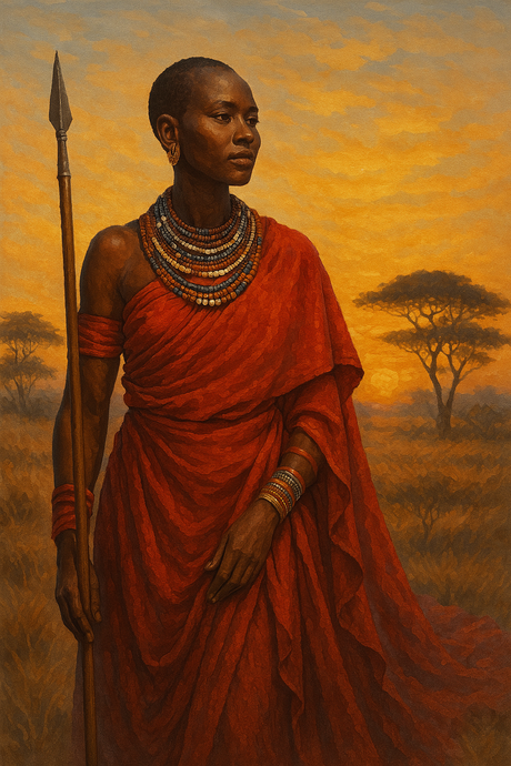 Maasai Huntress (Diamond Painting) Diamond Painting kit