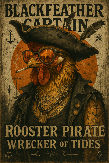 Rooster Pirate (Diamond Painting) Diamond Painting kit