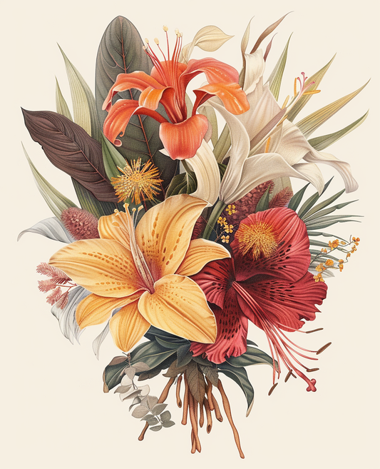 Jungle Hibiscus Bloom (80 Colors)