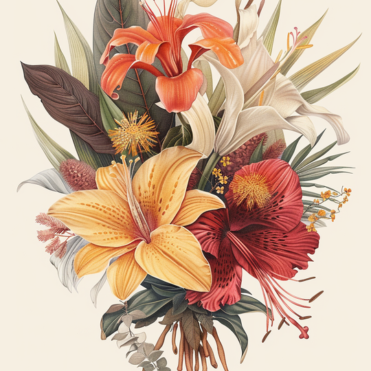 Jungle Hibiscus Bloom (80 Colors)