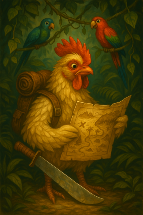 Explorer Chicken in the Jungle (Diamond Painting) Diamond Painting kit