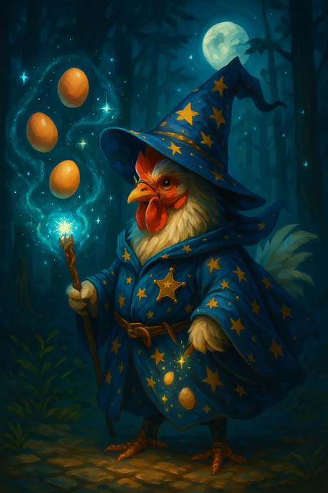Wizard Chicken Casting Spells (Diamond Painting) Diamond Painting kit