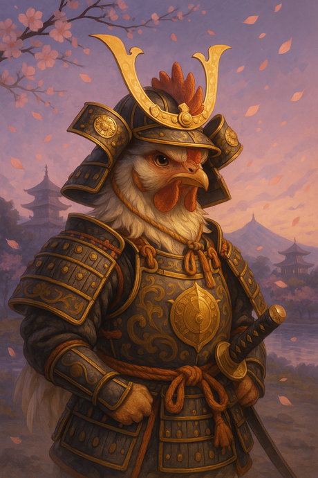 Samurai Chicken (Diamond Painting) Diamond Painting kit