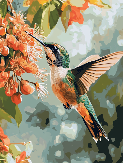 Hummingbird, Orange Nectar