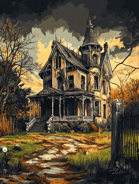 Old Spooky House (Diamond Painting) Diamond Painting kit