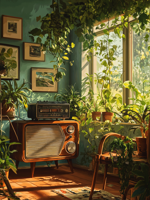 Jungle Room, Golden Sunlight (Board Canvas)
