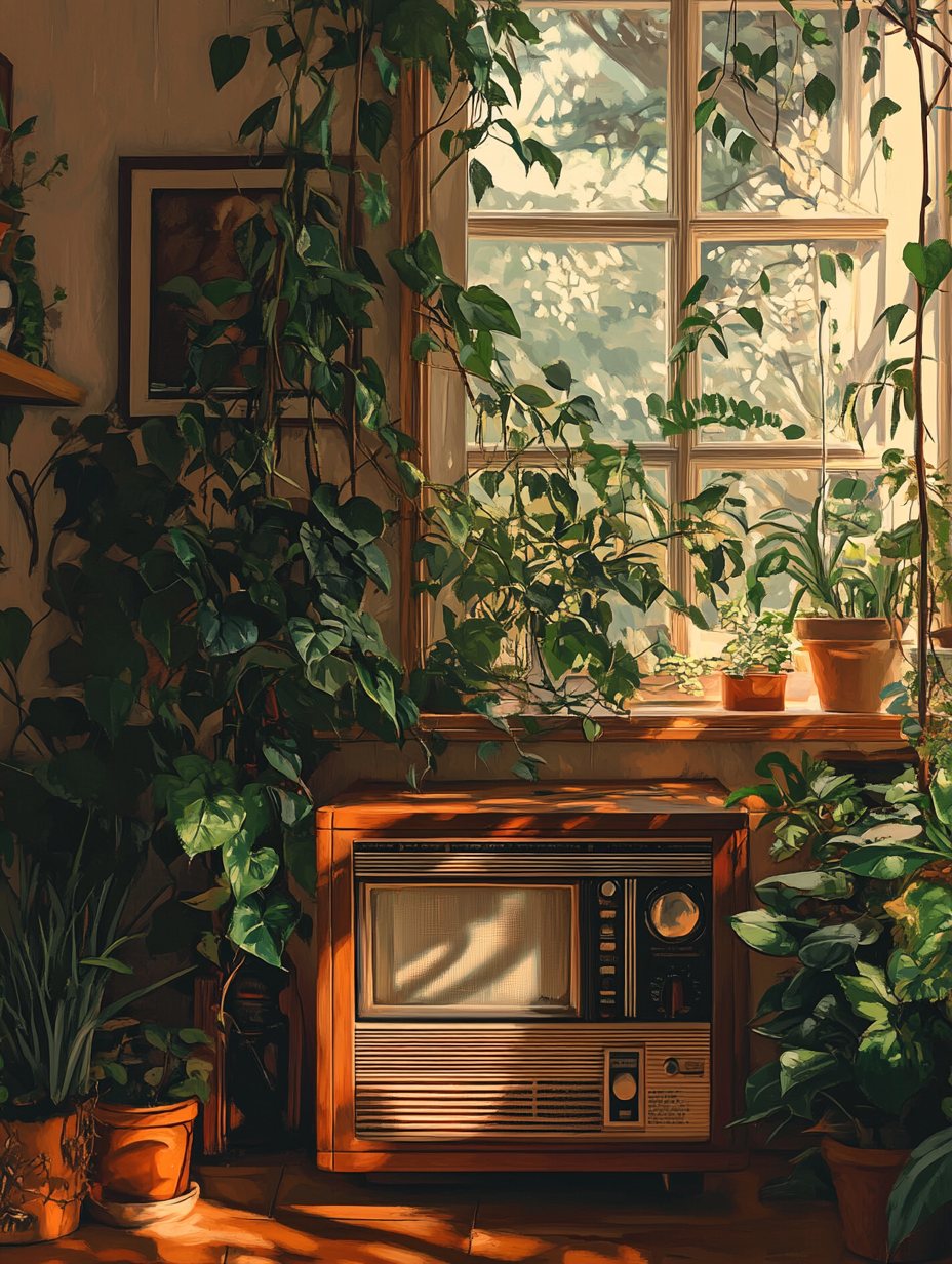 Golden Hour Greenery (Board Canvas)