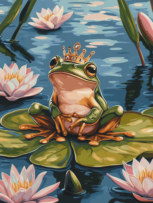 Frog Prince, Lily Pad Throne (Board Canvas)