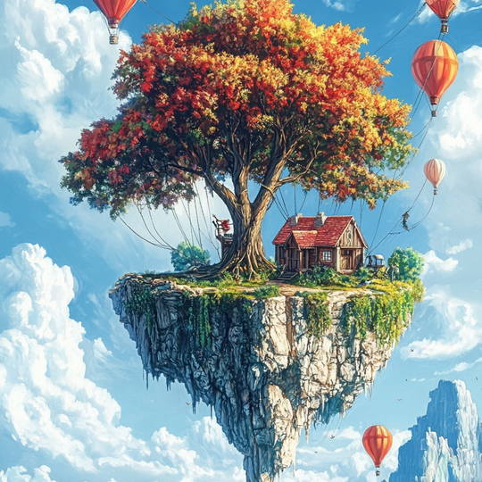 Hot Air Balloons, Floating Isle