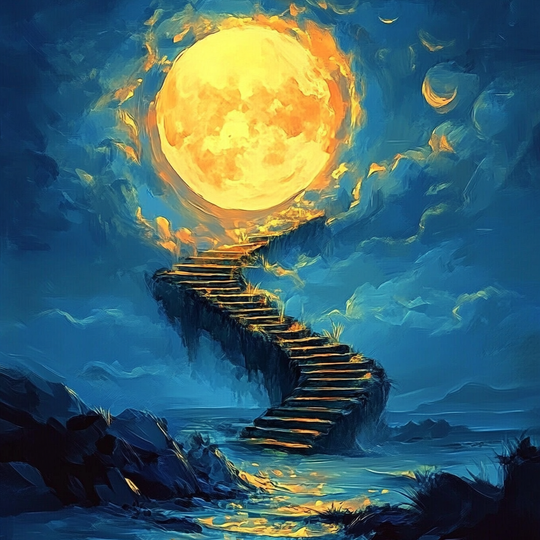 Stairs to the Golden Moon