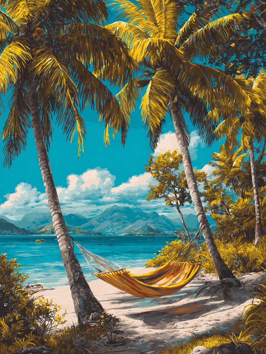 Tropical Beach Relaxation (Diamond Painting) Diamond Painting kit