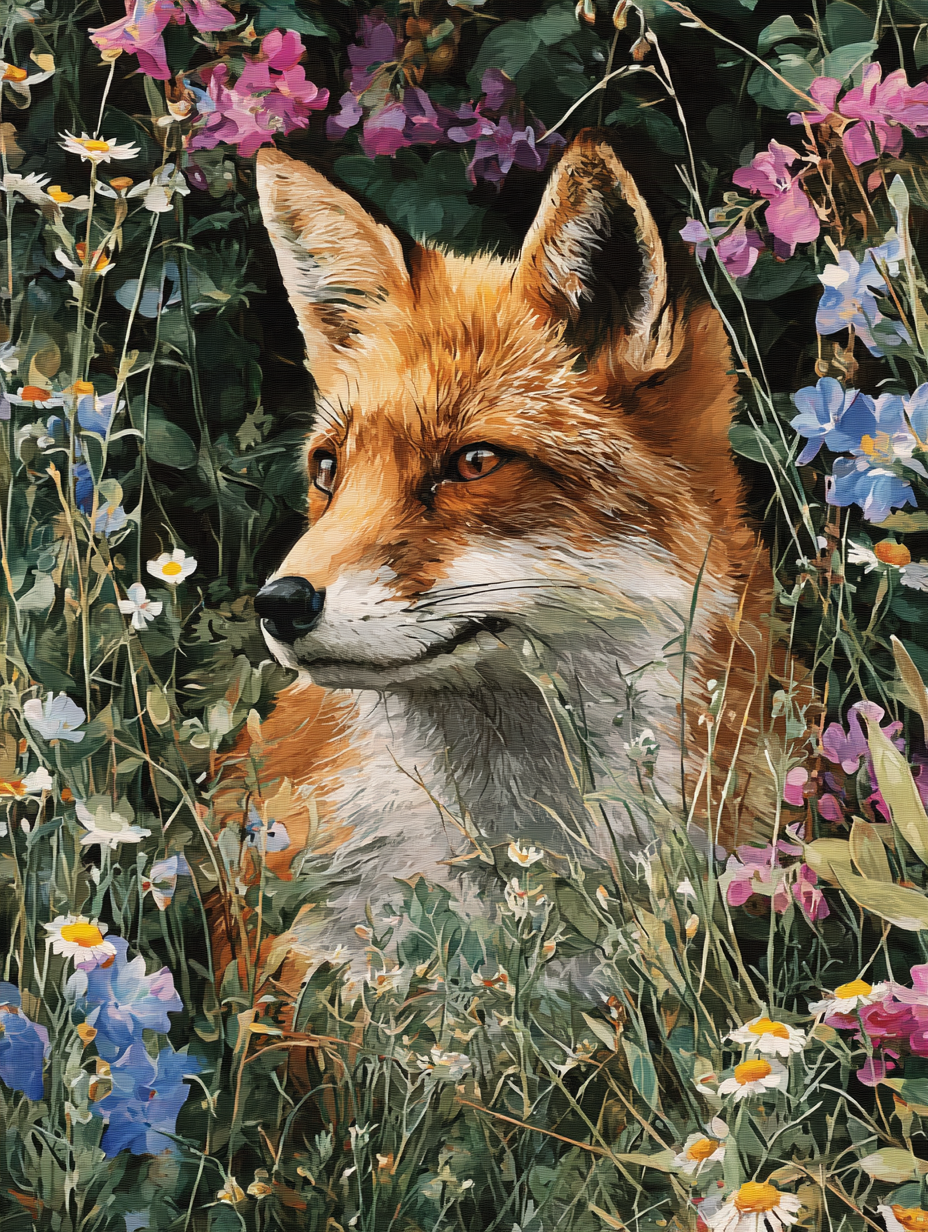 Daisy Meadow Fox (Diamond Painting) Diamond Painting kit