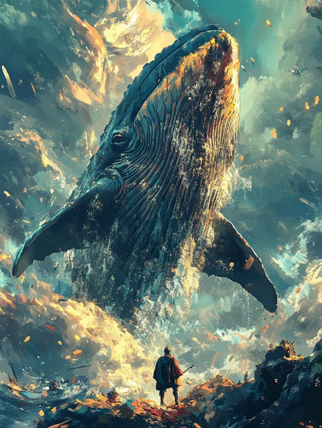 Whale Emerging, Tiny Figure Paint by Numbers kit