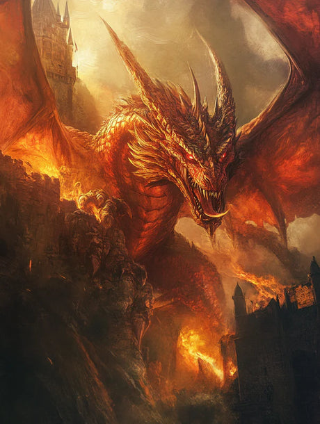 Red Dragon, Castle Inferno Paint by Numbers kit