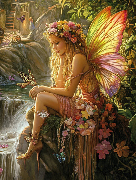 Butterfly Queen, Woodland Falls Paint by Numbers kit