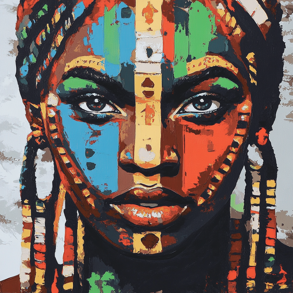 Tribal Woman, Abstract Face