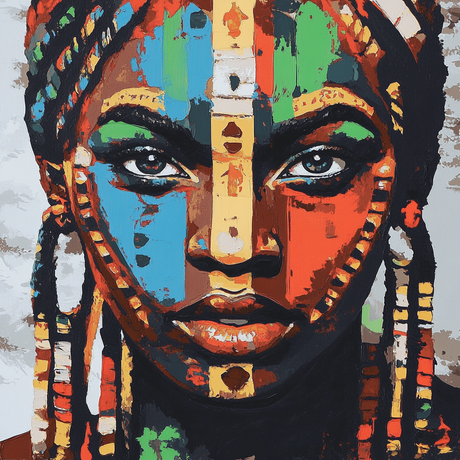 Tribal Woman, Abstract Face (Diamond Painting) Diamond Painting kit