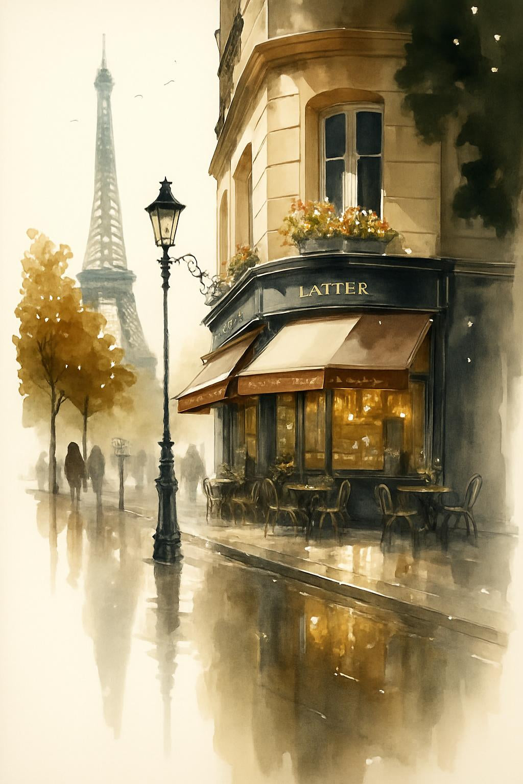 Paris Cafe I (Paint by Numbers)