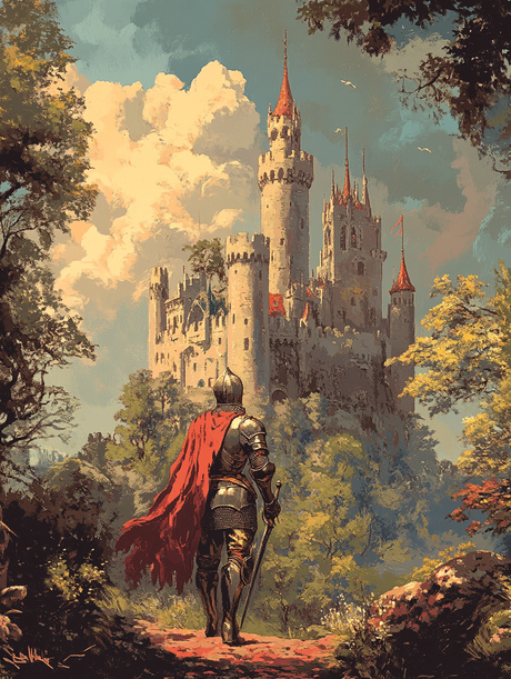 Red Cloak Majestic Fortress (Diamond Painting) Diamond Painting kit