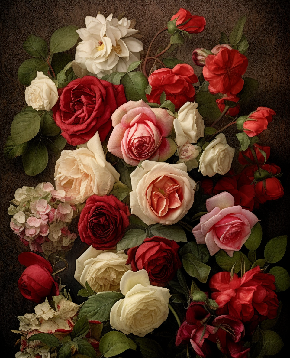 Rose Reverie Large Canvas Love (Paint by Numbers)