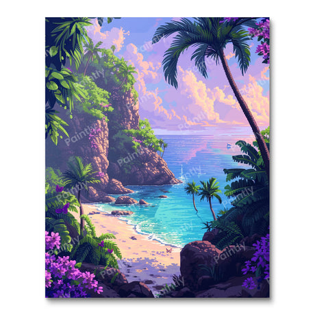 Sahara Serenity Tropical Oasis (Diamond Painting) Diamond Painting kit