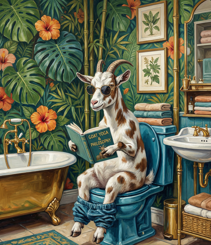 Tropical Toilet Thinker (Diamond Painting) Diamond Painting kit
