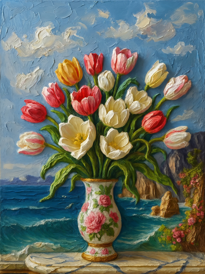 Seaside Tulips (Paint by Numbers)