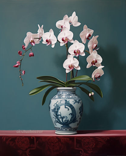 Serene Blue Vase (Paint by Numbers)