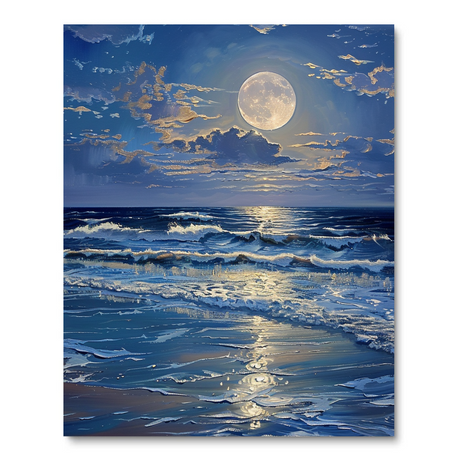 Silver Moon Seas (Diamond Painting) Diamond Painting kit