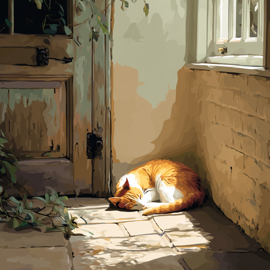Sleeping Cat Sunny Corner