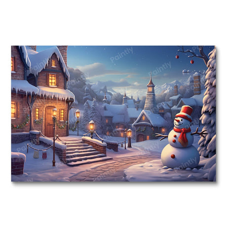 Snowman's Night Glow (Diamond Painting) Diamond Painting kit