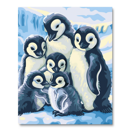 Snowy Penguin Cuddle (Diamond Painting) Diamond Painting kit
