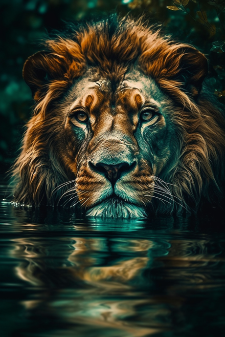 Submerged Lion