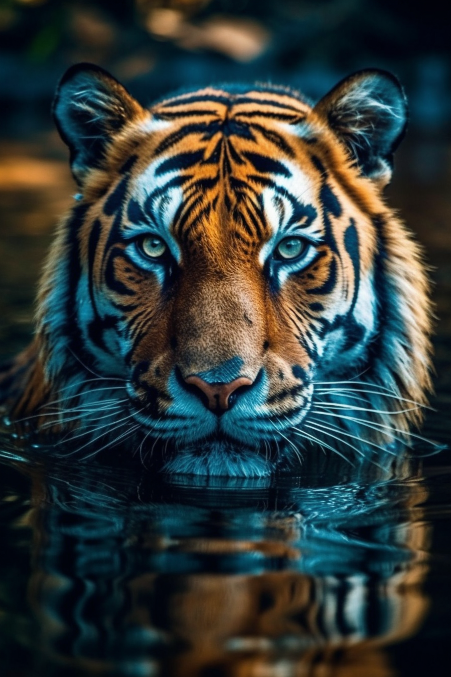 Submerged Tiger (Paint by Numbers)
