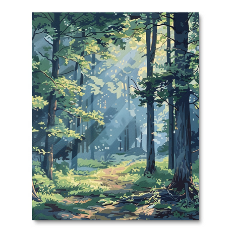 Sun Rays Over The Jungle (Diamond Painting) Diamond Painting kit