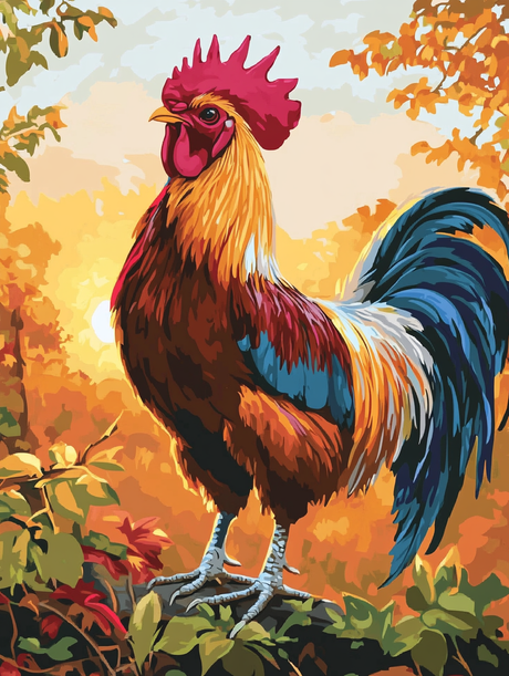 Sunrise Rooster Call (Diamond Painting) Diamond Painting kit