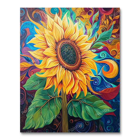 Swirling Sunflower I (Diamond Painting) Diamond Painting kit