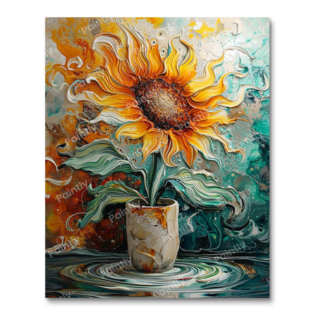 Swirling Sunflower II (Diamond Painting) Diamond Painting kit