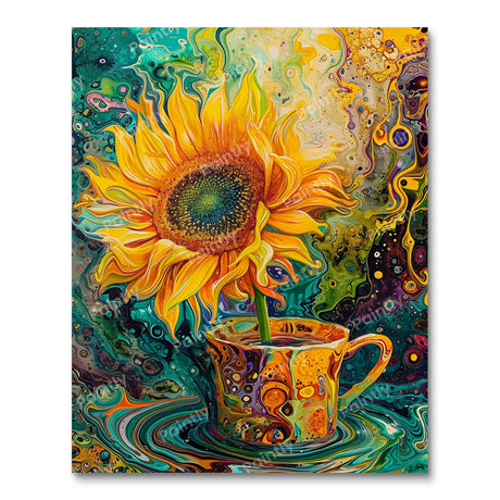 Swirling Sunflower III (Diamond Painting) Diamond Painting kit