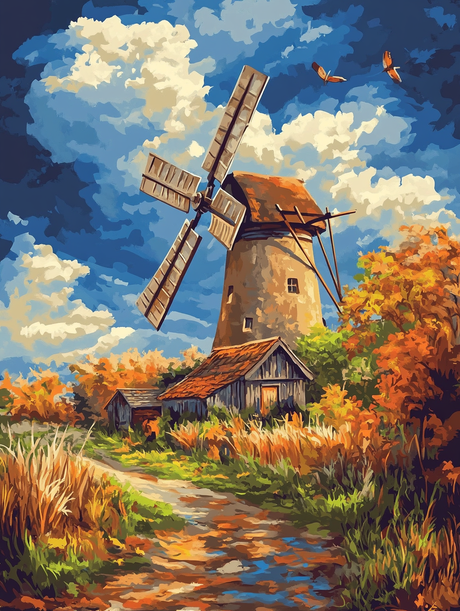 The Rustic Windmill (Diamond Painting) Diamond Painting kit