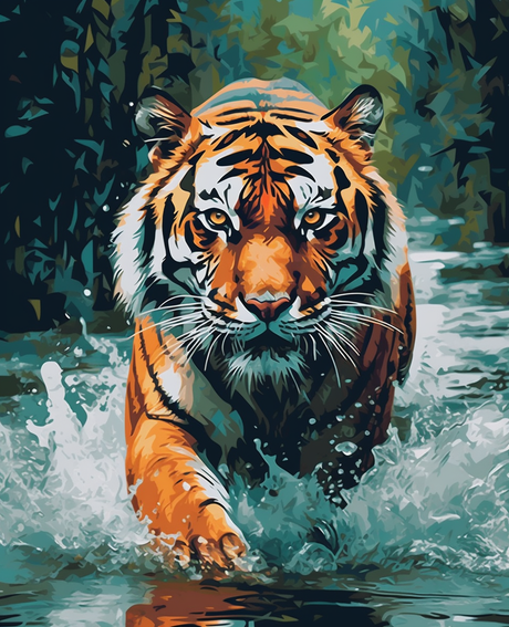 Tiger in the Stream
