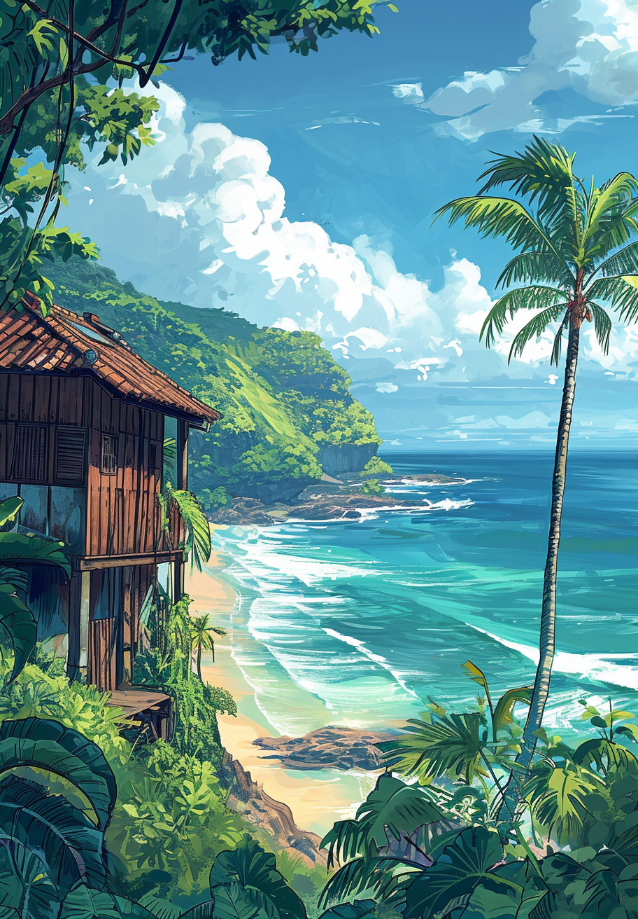 Tropical Beach Getaway (Paint by Numbers)