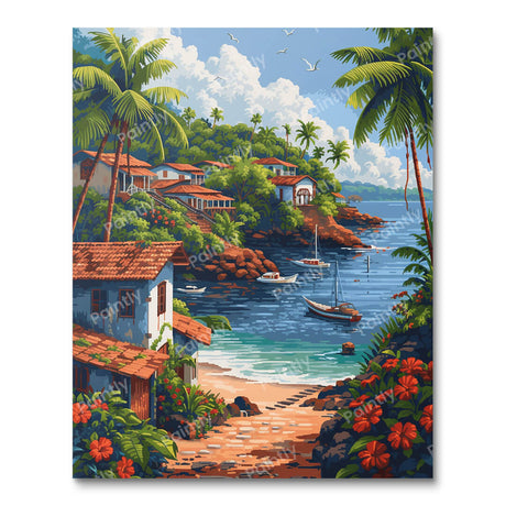 Tropical Oasis People Paint by Numbers kit