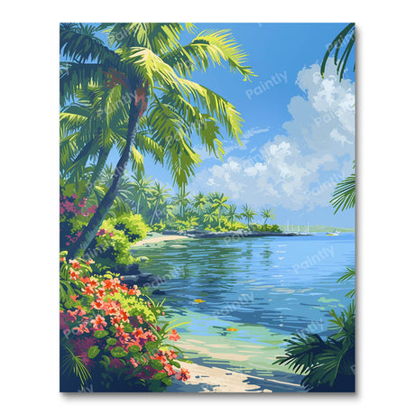 Tropical Tranquility People Paint by Numbers kit